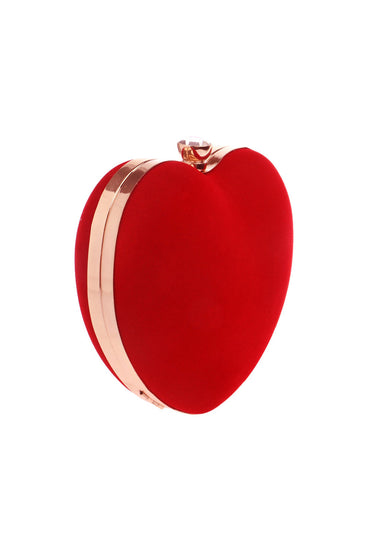 Roycebridal Red Velvet Heart Handbag