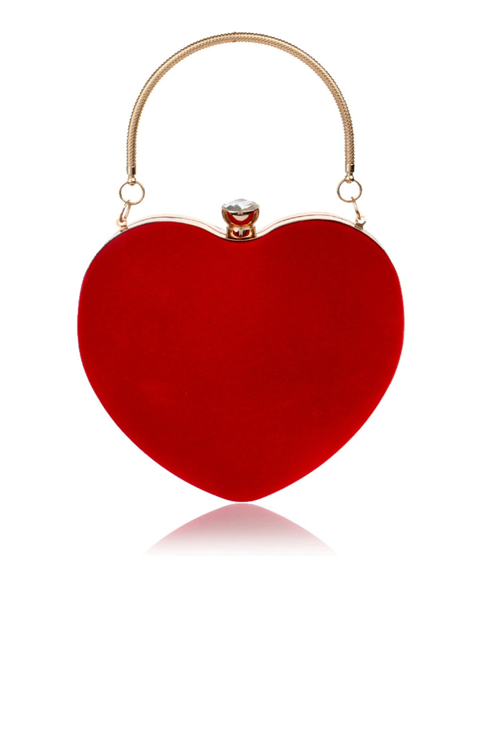 Roycebridal Red Velvet Heart Handbag