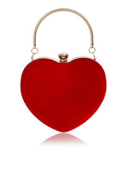 Roycebridal Red Velvet Heart Handbag