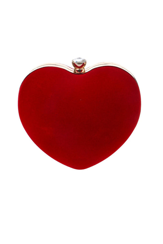 Roycebridal Red Velvet Heart Handbag