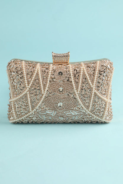 Roycebridal Reto Pearl Embroidery Handbag