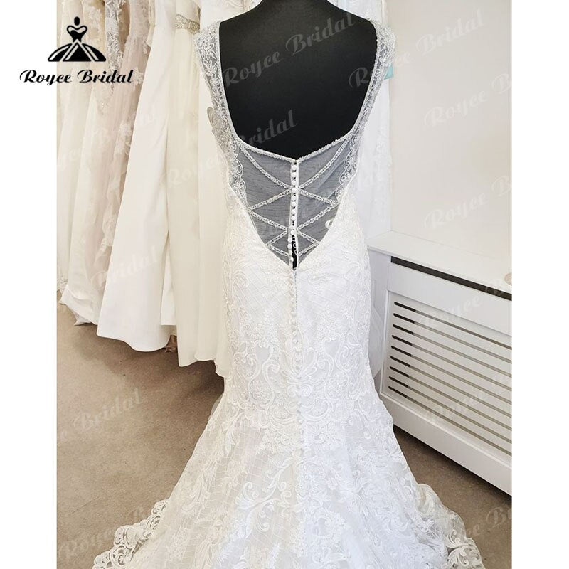 Roycebridal robe de mariée sirene 2025 Sexy Lace Appliques Sweetheart Mermaid/Trumpet Wedding Dress Backless Bridal Gown for Women Custom