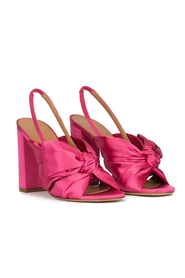 Roycebridal Satin Peep Toe Chunky Heel Outdoor Shoes With Bow-Knot