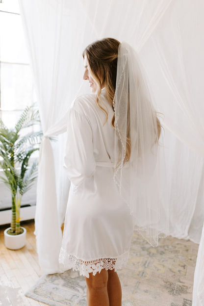 |Emily Beaded Crystal Edge Veil