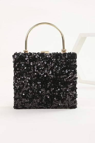 Roycebridal Sequins Black Prom Handbag