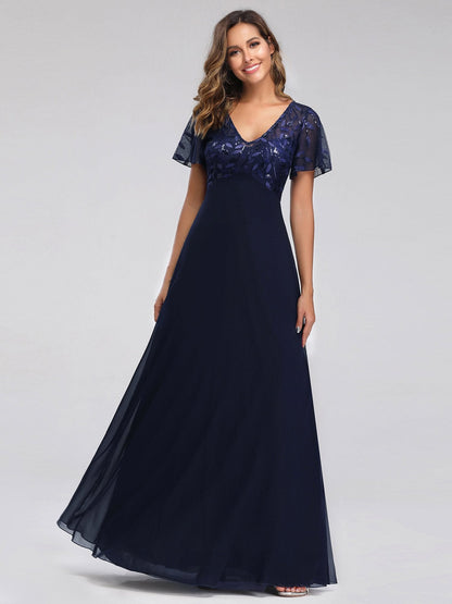 Shannon chiffon mother of the groom dress in navy Express NZ wide - Bay Bridal and Ball Gowns