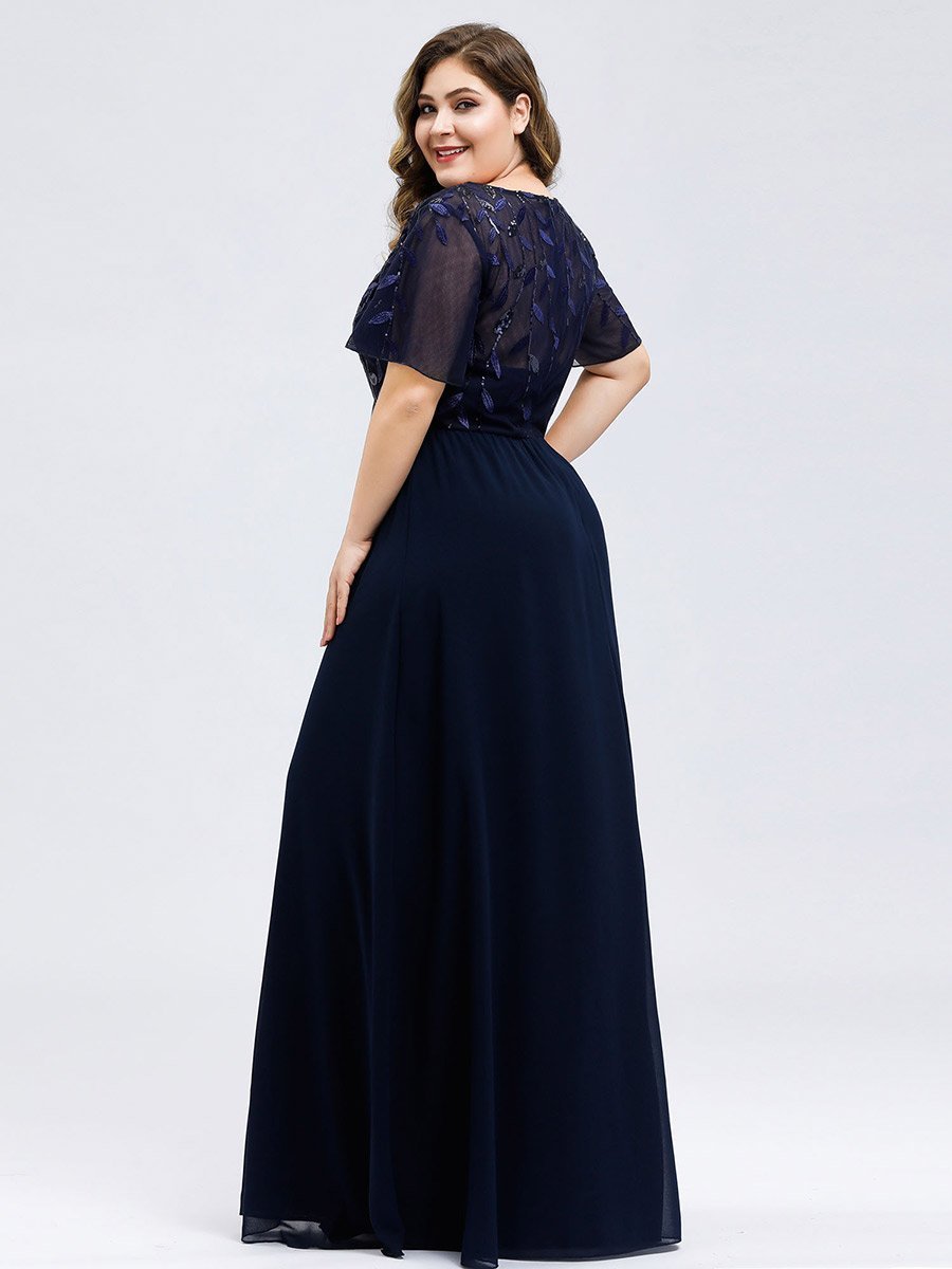 Shannon chiffon mother of the groom dress in navy Express NZ wide - Bay Bridal and Ball Gowns