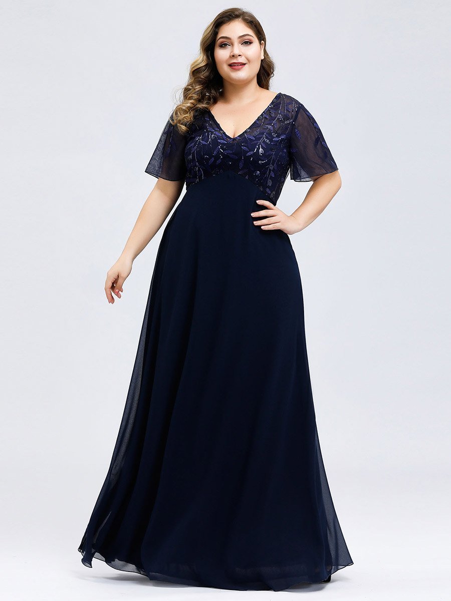 Shannon chiffon mother of the groom dress in navy Express NZ wide - Bay Bridal and Ball Gowns