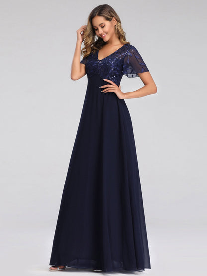 Shannon chiffon mother of the groom dress in navy Express NZ wide - Bay Bridal and Ball Gowns