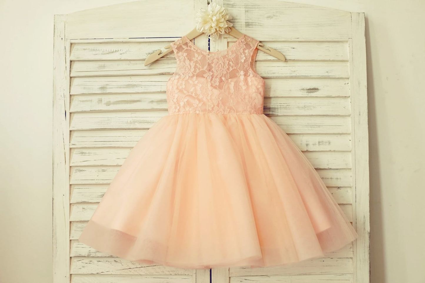 Sheer Neck Navy Blue Lace Tulle Flower Girl Dress - 2T / 