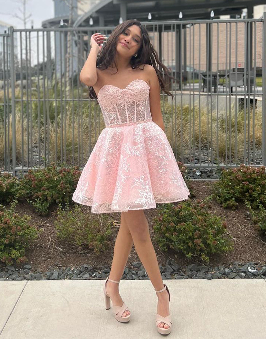 Skylar |A-Line Sweetheart Homecoming Dress