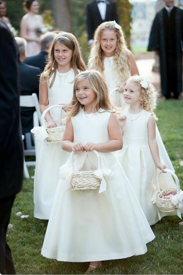 simple-satin-a-line-ivory-flower-girls-dresses-pattern