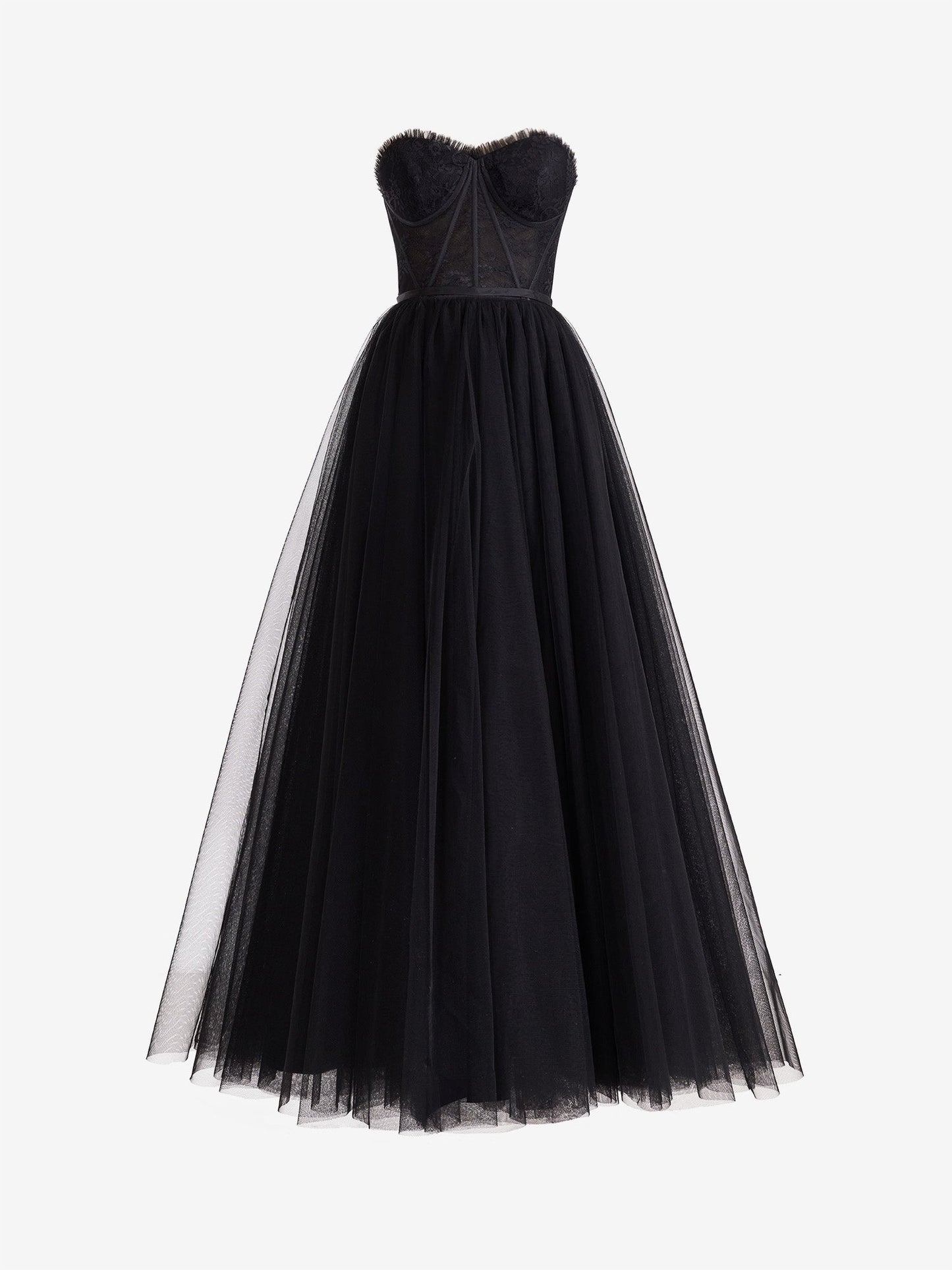 Roycebridal Talia |A Line Sweetheart Corset Tulle Prom Dress with Slit