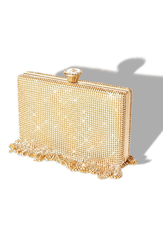 Roycebridal Tassels Golden Exquisite Square Party Handbag