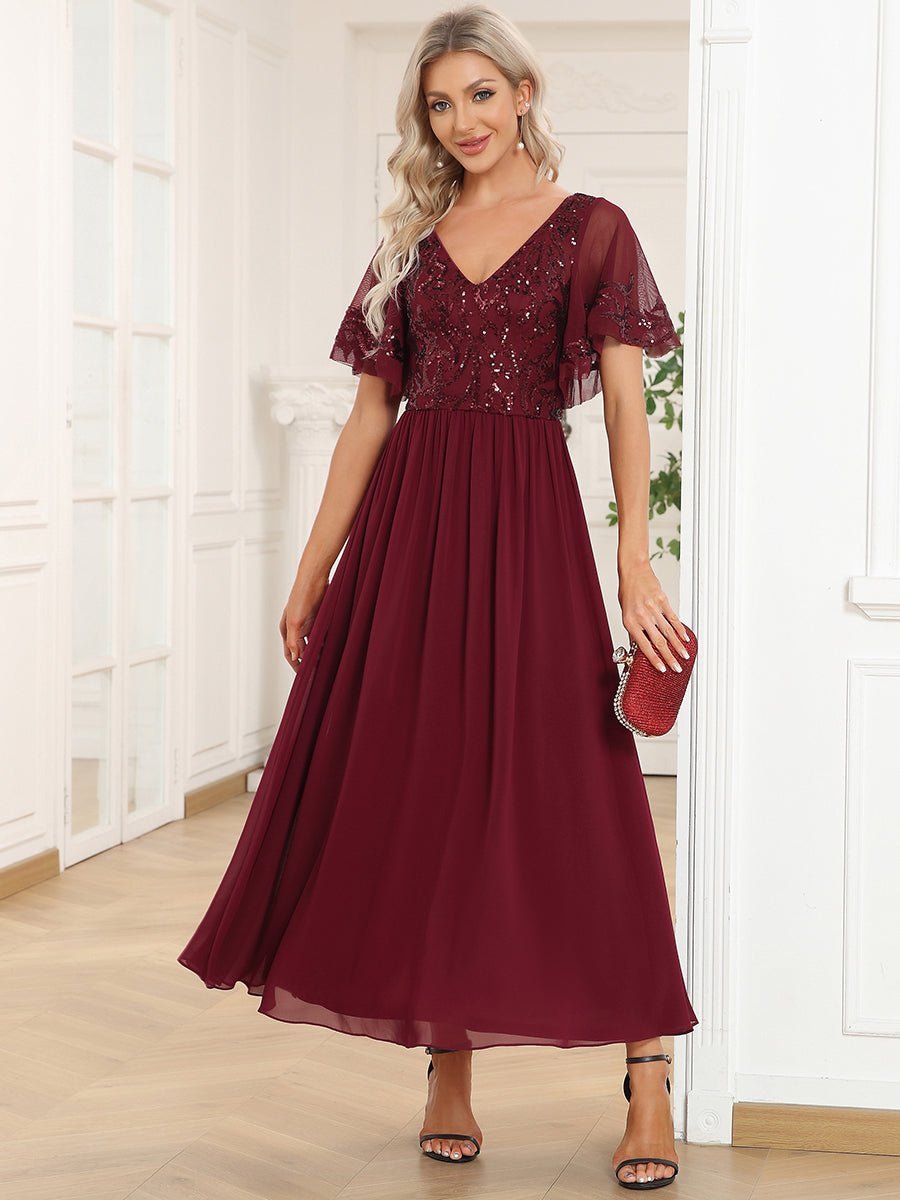 Virginia mother of the bride ankle length dress - Bay Bridal and Ball Gowns