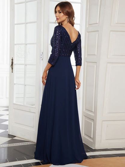 Yara decorated mother of the bride dress in Navy Blue Express NZ wide! - Bay Bridal and Ball Gowns