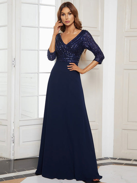 Yara decorated mother of the bride dress in Navy Blue Express NZ wide! - Bay Bridal and Ball Gowns