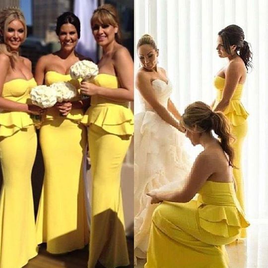 Yellow Bridesmaid Dresses