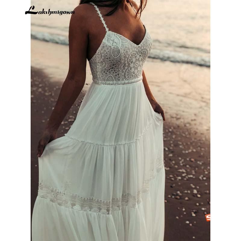 A-Line Chiffon Weddding Dresses Off Shoulder Backless - ROYCEBRIDAL OFFICIAL STORE