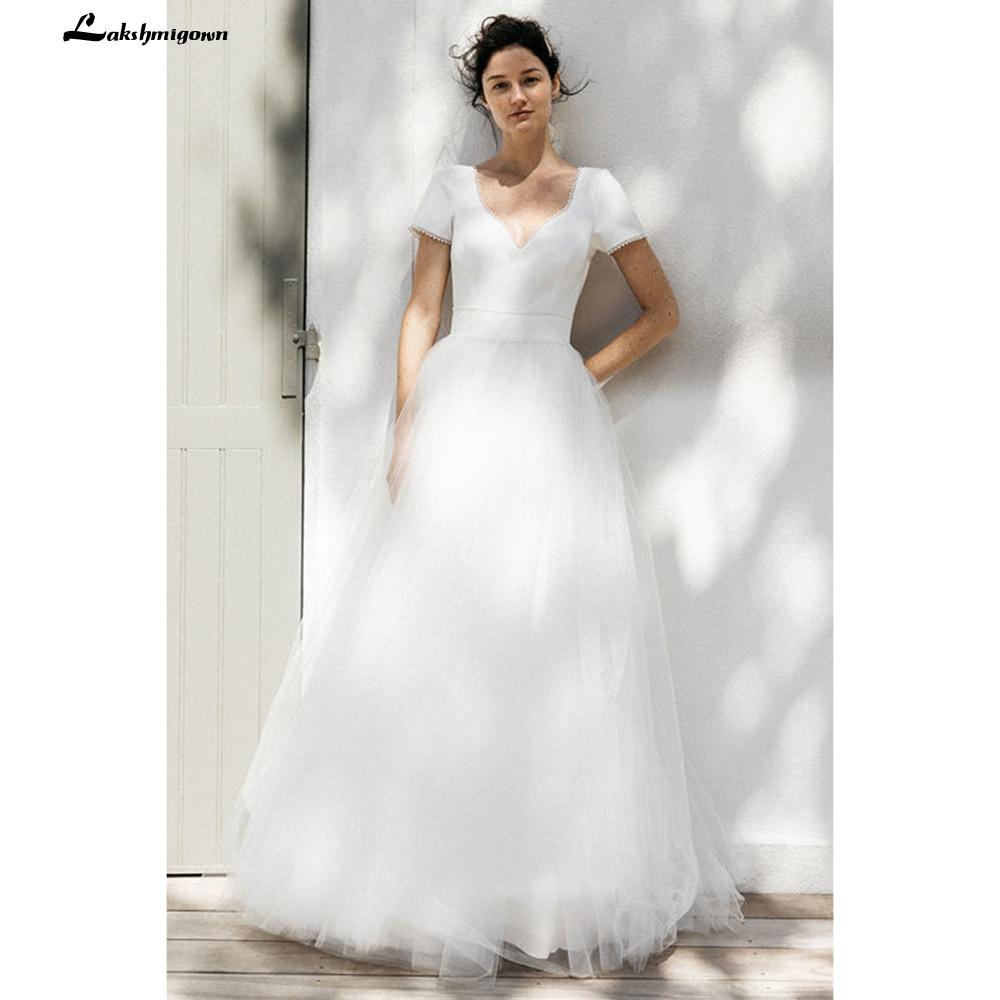 A Line Lace Wedding Dresses Elegant Applique Long Sleeve - ROYCEBRIDAL OFFICIAL STORE