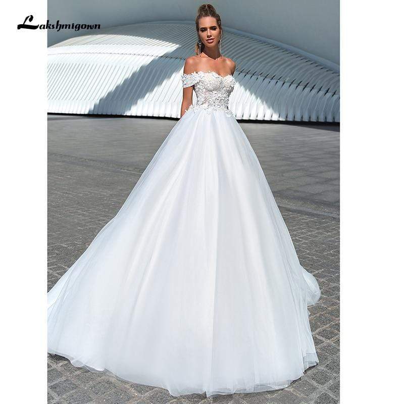 A-Line Weddding Dresses Sweetheart Off Shoulder - ROYCEBRIDAL OFFICIAL STORE