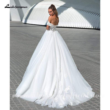 A-Line Weddding Dresses Sweetheart Off Shoulder - ROYCEBRIDAL OFFICIAL STORE