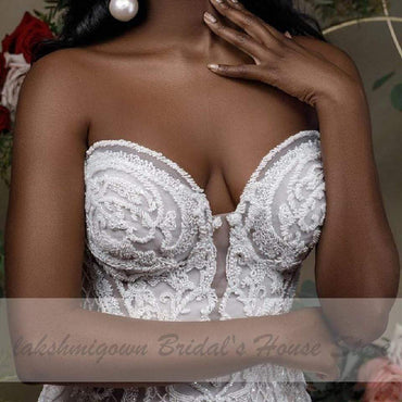 African Luxury Beaded Wedding Gowns Dresses - ROYCEBRIDAL OFFICIAL STORE