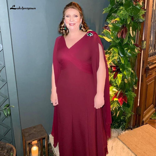 Arabic Burgundy Plus Size Mother Of Bride Dresses - ROYCEBRIDAL OFFICIAL STORE