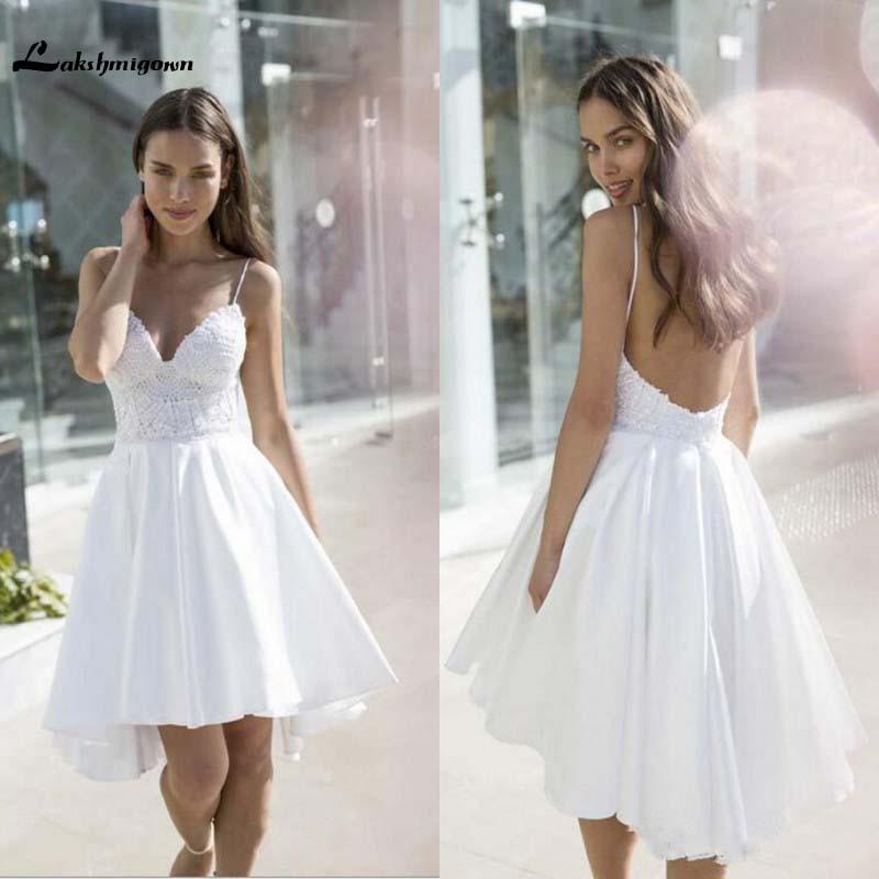 Beach Wedding Dresses Sexy Spaghetti Straps Backless - ROYCEBRIDAL OFFICIAL STORE