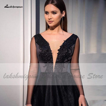 Black Gothic Dress Bidal Wedding Abendkleider 2021 A Line - ROYCEBRIDAL OFFICIAL STORE