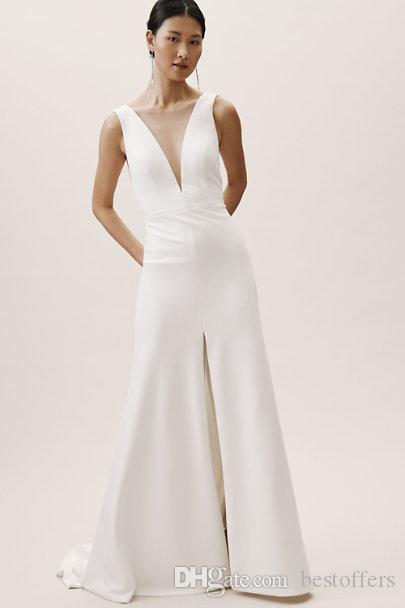 Bohomain Jumpsuits Sleeveless Wedding Dresses - ROYCEBRIDAL OFFICIAL STORE