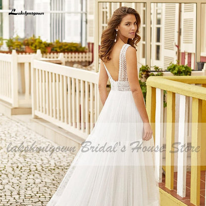 Bridal Summer Beach Wedding Dress Boho Style - ROYCEBRIDAL OFFICIAL STORE