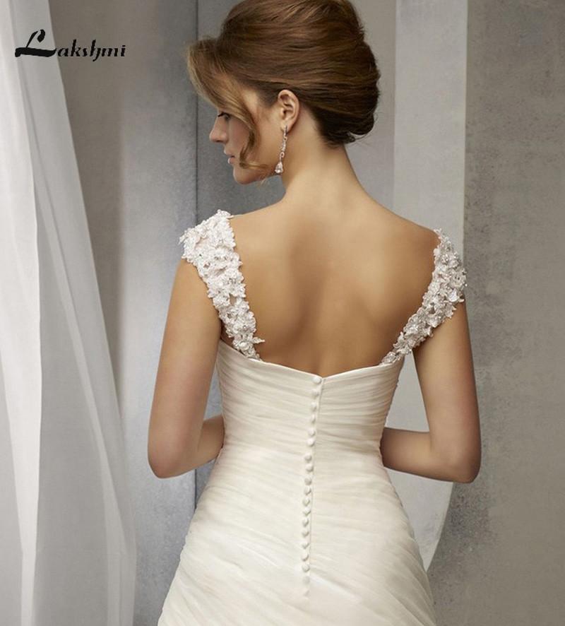 Wedding Dress Elegant Princess Capped Sleeves Wedding Dresses 2019 Sweetheart A-line Appliques Bridal Gowns Small Train - ROYCEBRIDAL OFFICIAL STORE