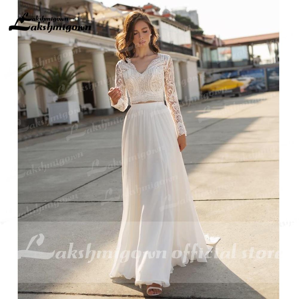 Charming Beach Lace Wedding Dresses A-line - ROYCEBRIDAL OFFICIAL STORE