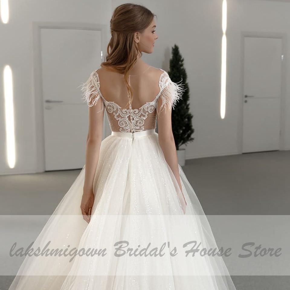 Chic Bridal Dress Glitter Tulle Wedding Gown - ROYCEBRIDAL OFFICIAL STORE