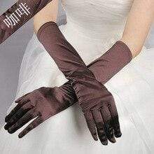 Gothic Satin Wedding Hand Glove Sexy Bridal Gloves Women - ROYCEBRIDAL OFFICIAL STORE