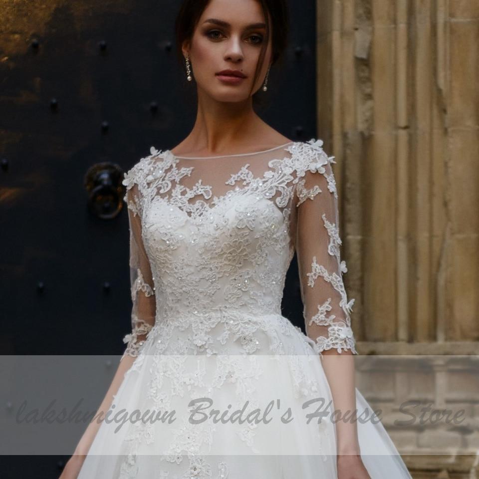 Country Princess Bridal Gown Wedding Dress with Sleeves - ROYCEBRIDAL OFFICIAL STORE