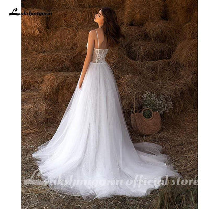 Crystal Wedding Dress Off The Shoulder Bridal - ROYCEBRIDAL OFFICIAL STORE