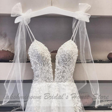 Deep V-neck Sexy Boho Bridal Wedding Dress - ROYCEBRIDAL OFFICIAL STORE