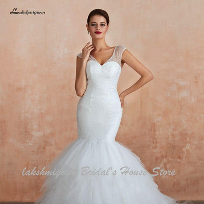 Dubai African Mermaid Wedding Dress Lace Up Back Luxury - ROYCEBRIDAL OFFICIAL STORE