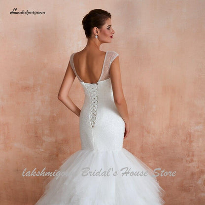 Dubai African Mermaid Wedding Dress Lace Up Back Luxury - ROYCEBRIDAL OFFICIAL STORE