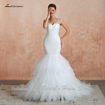 Dubai African Mermaid Wedding Dress Lace Up Back Luxury - ROYCEBRIDAL OFFICIAL STORE