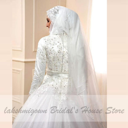 Elegant Long Sleeve Muslim Wedding Dresses - ROYCEBRIDAL OFFICIAL STORE