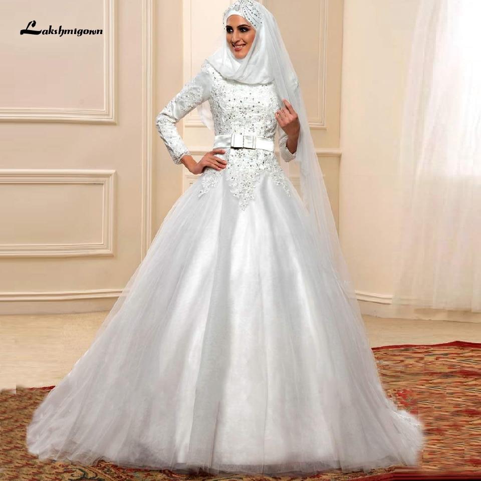 Elegant Long Sleeve Muslim Wedding Dresses - ROYCEBRIDAL OFFICIAL STORE