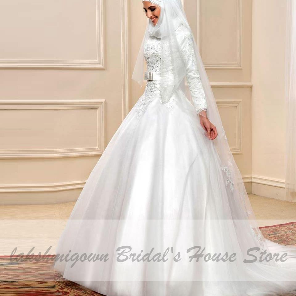 Elegant Long Sleeve Muslim Wedding Dresses - ROYCEBRIDAL OFFICIAL STORE