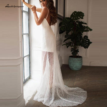 Elegant Wedding Dress Glitter Sexy Mermaid - ROYCEBRIDAL OFFICIAL STORE