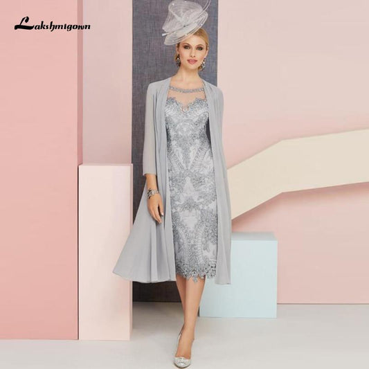 Exquisite Silver Lace Mother of the Bride Dresses - ROYCEBRIDAL OFFICIAL STORE