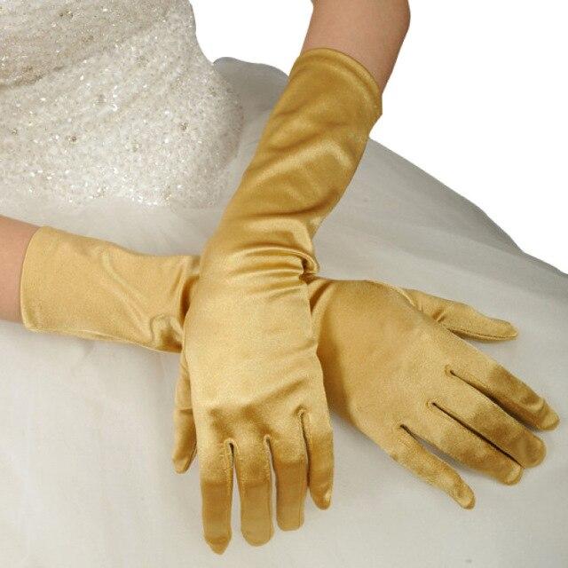 Gothic Satin Wedding Hand Glove Sexy Bridal Gloves Women - ROYCEBRIDAL OFFICIAL STORE