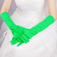 Gothic Satin Wedding Hand Glove Sexy Bridal Gloves Women - ROYCEBRIDAL OFFICIAL STORE