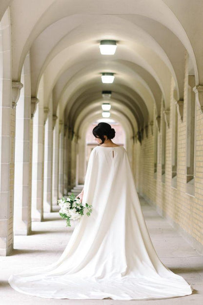 Ivory Wedding Wraps Bridal Cape For Bridal Wedding - ROYCEBRIDAL OFFICIAL STORE